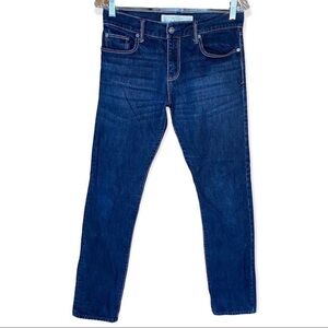 Abercrombie & Fitch Medium Rise Straight Leg Dark Wash Jeans Denim Size 24/00